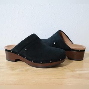 VIONIC | “Kacie” Black Suede Mule Clogs Size 9